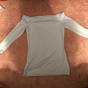 Baby blue. Off the shoulder top